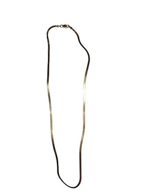 Classic Gold Over Sterling 18 In Herringbone Chain Necklace - Made In Italy